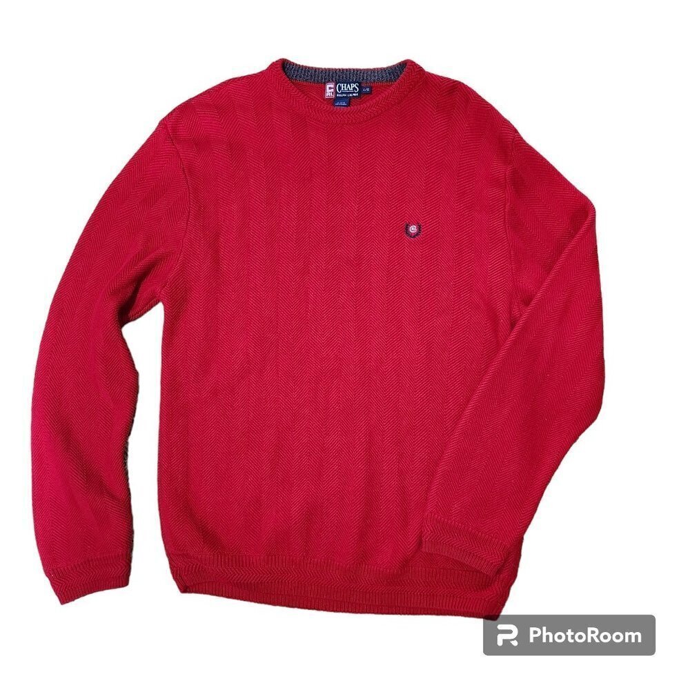 Chaps Red Crewneck Sweater